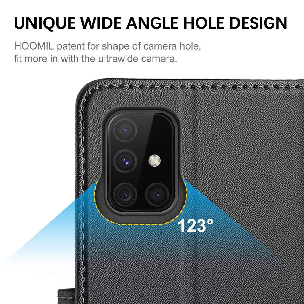 HOOMIL Handyhülle Kompatibel mit Samsung Galaxy A51 Hülle, Schwarz