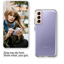 Laden Sie das Bild in den Galerie-Viewer, vau SoftGrip Case kompatibel mit Samsung Galaxy S21 Plus (6.7") – Hülle weich dünn transparent durchsichtig klar Handyhülle aus Silikon