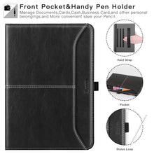 Laden Sie das Bild in den Galerie-Viewer, ZtotopCases Hülle für Neu iPad Pro 11 2021(3. Generation), Premium Leder Geschäftshülle mit Ständer,Kartensteckplatz,Auto Schlaf/ Aufwach Funktion, Mehrfachwinkel,für iPad 11 Zoll 2021, Schwarz