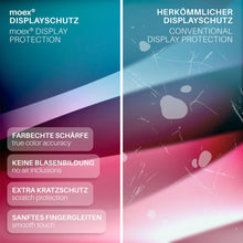Laden Sie das Bild in den Galerie-Viewer, moex Panzerglas kompatibel mit Samsung Galaxy A72 / A72 5G - Schutzfolie aus Glas, bruchsichere Displayschutz Folie, Crystal Clear Panzerglasfolie