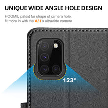 Laden Sie das Bild in den Galerie-Viewer, HOOMIL Handyhülle für Samsung Galaxy A31 Hülle, Premium PU Leder Flip Case Schutzhülle für Samsung Galaxy A31 Tasche, Schwarz