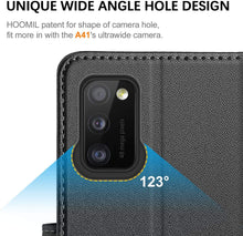 Laden Sie das Bild in den Galerie-Viewer, HOOMIL Handyhülle für Samsung Galaxy A41 Hülle Leder Tasche Flip Case Schutzhülle Kompatibel mit Samsung A41 Hülle Schwarz