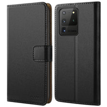 Laden Sie das Bild in den Galerie-Viewer, HOOMIL Handyhülle für Samsung Galaxy S20 Ultra Hülle Leder Tasche Flip Case Schutzhülle Kompatibel mit Samsung S20 Ultra Hülle Schwarz