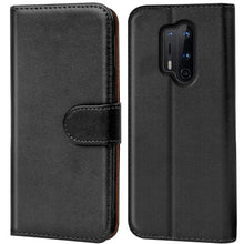 Laden Sie das Bild in den Galerie-Viewer, Verco OnePlus 8 Pro Hülle, Handyhülle für OnePlus 8 Pro Tasche PU Leder Flip Case Brieftasche, Schwarz