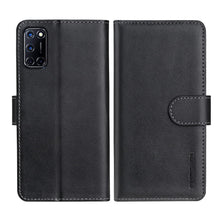 Laden Sie das Bild in den Galerie-Viewer, FMPCUON Hülle Case Kompatibel mit Oppo A52 / Oppo A72 / Oppo A92 - Premium PU Leder Brieftasche Handyhülle - Handy Lederhülle Cover Schutzhülle Etui Tasche Book Klapp Style Handytasche, Schwarz
