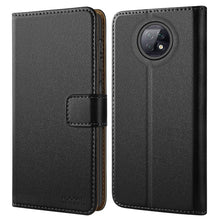 Laden Sie das Bild in den Galerie-Viewer, HOOMIL Handyhülle für Xiaomi Redmi Note 9T Hülle Leder Tasche Flip Case Schutzhülle Schwarz