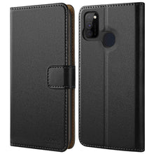 Laden Sie das Bild in den Galerie-Viewer, HOOMIL Handyhülle für Samsung Galaxy M21 Hülle, für Samsung Galaxy M30s Hülle, Premium PU Leder Flip Schutzhülle für Samsung Galaxy M21/M30s Tasche, Schwarz