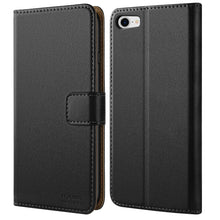 Laden Sie das Bild in den Galerie-Viewer, HOOMIL iPhone 7 Hülle, iPhone 8 Hülle, iPhone SE 2020 Hülle, Handyhülle iPhone 7 Tasche Leder Flip Case Brieftasche Etui Schutzhülle für Apple iPhone 7/8/SE 2020 Cover (4,7 Zoll) - Schwarz