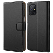 Laden Sie das Bild in den Galerie-Viewer, HOOMIL Handyhülle für Samsung Galaxy M31S Hülle, Premium PU Leder Flip Case Schutzhülle für Samsung Galaxy M31S Tasche (Schwarz)