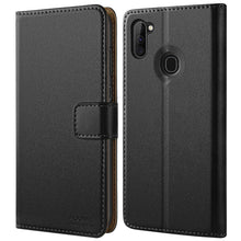 Laden Sie das Bild in den Galerie-Viewer, HOOMIL Handyhülle für Samsung Galaxy M11 Hülle, Samsung Galaxy A11 Hülle, Leder Tasche Flip Case Schutzhülle Kompatibel mit Samsung Galaxy M11/A11, Schwarz