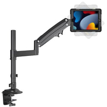 Laden Sie das Bild in den Galerie-Viewer, B2Bworkplace Tablethalterung kompatibel mit Apple iPad 10,2&quot; iPad (9. Generation) - Tisch Tablet Halte mit Abnehmbarer Schutzhülle - höhenverstellbar &amp; drehbar