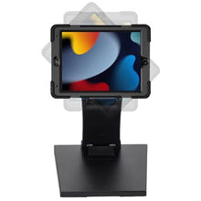 Laden Sie das Bild in den Galerie-Viewer, B2Bworkplace Tischständer kompatibel mit Apple iPad 10,2&quot; iPad (9. Generation) - Tablethalterung mit Abnehmbarer Schutzhülle - höhenverstellbar &amp; drehbar