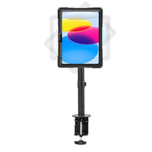 Laden Sie das Bild in den Galerie-Viewer, B2Bworkplace Tablethalterung kompatibel mit Apple iPad 10,9&quot; iPad (10. Generation) - Tisch Tablet Halte mit Abnehmbarer Schutzhülle - höhenverstellbar &amp; drehbar