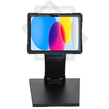 Laden Sie das Bild in den Galerie-Viewer, B2Bworkplace Tischständer kompatibel mit Apple iPad 10,9&quot; iPad (10. Generation) - Tablethalterung mit Abnehmbarer Schutzhülle - höhenverstellbar &amp; drehbar