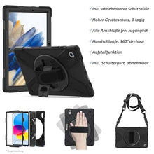 Laden Sie das Bild in den Galerie-Viewer, B2Bworkplace Tischständer kompatibel mit Samsung Galaxy Tab Active 5 - Tablethalterung mit abnehmbarer Schutzhülle - höhenverstellbar &amp; drehbar