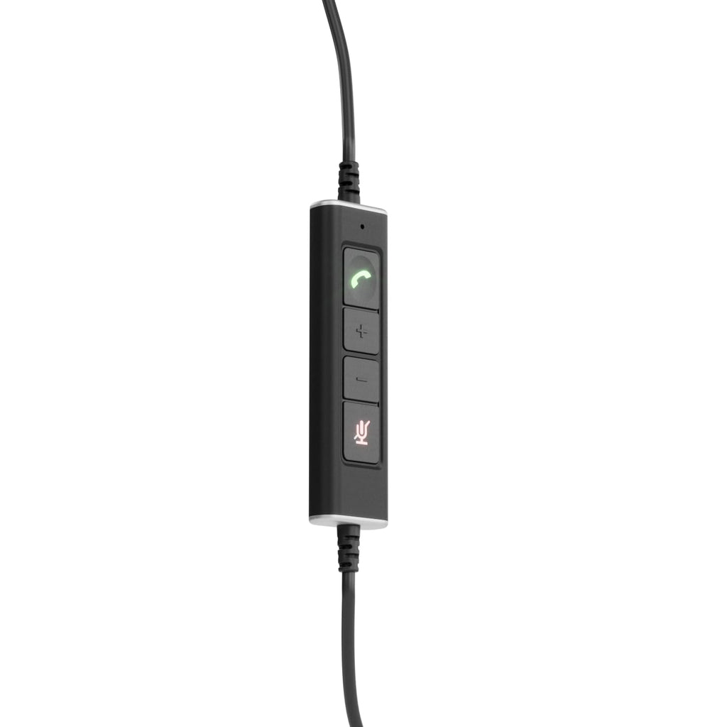 PC Headset Kopfhörer Bluetooth kabelgebunden - Mikrofon mit Geräuschunterdrückung, Microsoft Teams optimiert, Anrufsteuerung, Status-LED, Zoom & Skype for Business