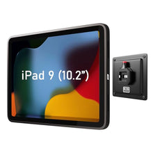 Laden Sie das Bild in den Galerie-Viewer, B2Bworkplace Tablet Halterung Wand kompatibel mit iPad 10,2&quot; (9./8./7. Generation) - inkl. Schutzhülle passgenau - vertikal &amp; horizontal - flach - Schnellverschluss - Tablet Wandbefestigung Halter