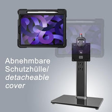 Laden Sie das Bild in den Galerie-Viewer, B2Bworkplace Tischständer kompatibel mit Apple iPad Air 11&quot; (6./5./4. Generation) - Tablethalterung mit abnehmbarer Schutzhülle - höhenverstellbar &amp; drehbar