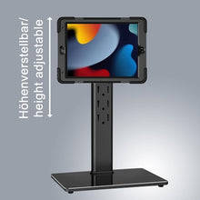 Laden Sie das Bild in den Galerie-Viewer, B2Bworkplace Tischständer kompatibel mit Apple iPad 10,2&quot; iPad (9. Generation) - Tablethalterung mit Abnehmbarer Schutzhülle - höhenverstellbar &amp; drehbar