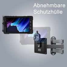 Laden Sie das Bild in den Galerie-Viewer, B2Bworkplace Wandhalterung kompatibel mit Samsung Galaxy Tab Active 5 - Tablet Halterung mit Abnehmbarer Schutzhülle - mit Schwenkarm und drehbar