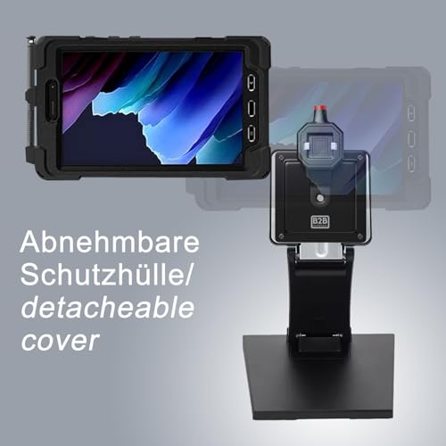 B2Bworkplace Tischständer kompatibel mit Samsung Galaxy Tab Active 5 - Tablethalterung mit abnehmbarer Schutzhülle - höhenverstellbar & drehbar