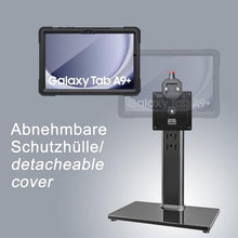 Laden Sie das Bild in den Galerie-Viewer, B2Bworkplace Tischständer kompatibel mit Samsung Galaxy Tab A9+ - Tablethalterung mit Abnehmbarer Schutzhülle - höhenverstellbar &amp; drehbar