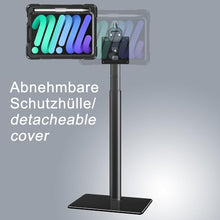Laden Sie das Bild in den Galerie-Viewer, B2Bworkplace Bodenständer kompatibel mit Apple iPad Mini 6 (2021) - Tablethalterung mit Abnehmbarer Schutzhülle - höhenverstellbar &amp; drehbar