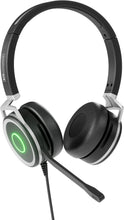 Laden Sie das Bild in den Galerie-Viewer, PC Headset Kopfhörer Bluetooth kabelgebunden - Mikrofon mit Geräuschunterdrückung, Microsoft Teams optimiert, Anrufsteuerung, Status-LED, Zoom &amp; Skype for Business