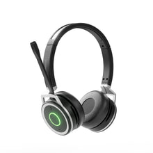 Laden Sie das Bild in den Galerie-Viewer, PC Headset Kopfhörer Bluetooth kabellos - Mikrofon mit Geräuschunterdrückung, MS Teams optimiert, PC &amp; Smartphone parallel, Ladestation, Anrufsteuerung, Status-LED, Zoom &amp; Skype for Business