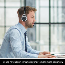 Laden Sie das Bild in den Galerie-Viewer, PC Headset Kopfhörer Bluetooth kabelgebunden - Mikrofon mit Geräuschunterdrückung, Microsoft Teams optimiert, Anrufsteuerung, Status-LED, Zoom &amp; Skype for Business