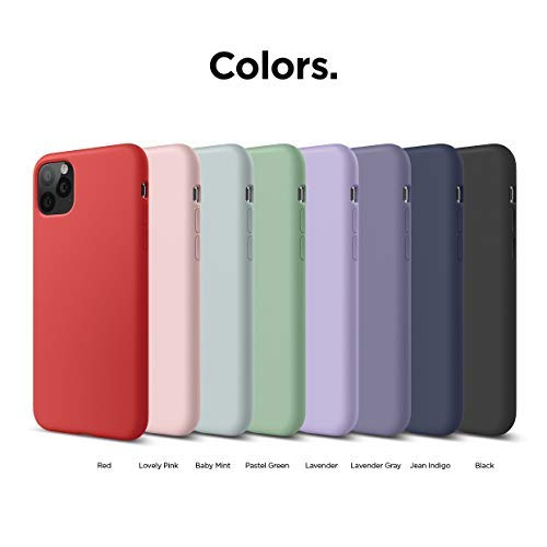 elago Liquid Silicone Case Kompatibel mit iPhone 11 Pro Max Hülle (6,5"), Silikon Handyhülle, Rundumschutz : 3-Layer Schutzhülle (Schwarz)