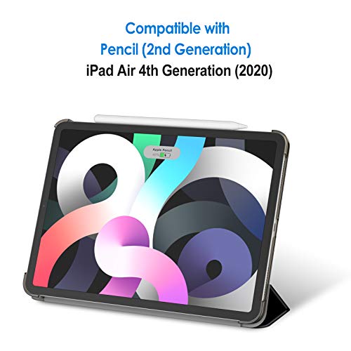 JETech Hülle Kompatibel mit iPad Air 4. Generation 2020 10,9 Zoll, Intelligent Schutzhülle mit Auto Schlafen/Wachen, Schwarz