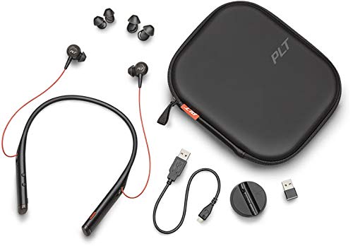 Plantronics Bluetooth-Stereo-Headset 'Voyager 6200 UC', USB-A Anschluss, Nackenbügel, Dynamische Stummschaltung, Active Noise Cancelling, Schwarz