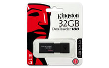 Laden Sie das Bild in den Galerie-Viewer, Kingston DT100G3/32GB DataTraveler 100 G3, USB 3.0, 3.1 Flash Drive, 32 GB, schwarz