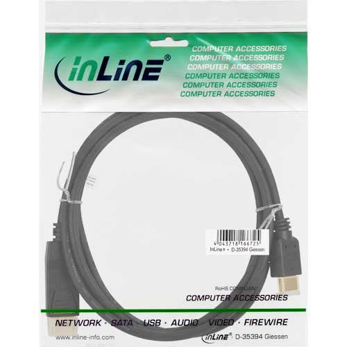 InLine 17182 DisplayPort zu HDMI Konverter Kabel, schwarz, 2m