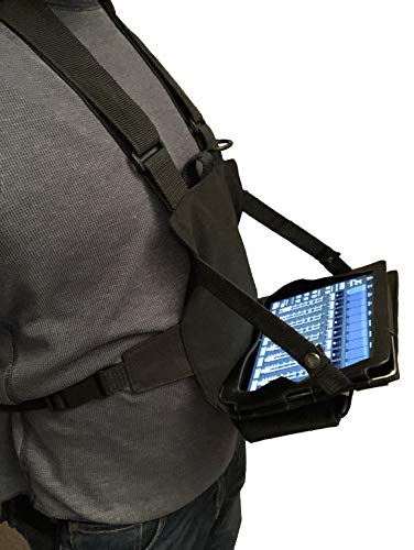 Gig Gear Two Hand Touch Tablet Chest Harnesss. Compatible with iPad/Galaxy/Surface - Rugged, Heavy Duty, Durable Case and Chest Pack (Devices Up to 10.2 Inch)