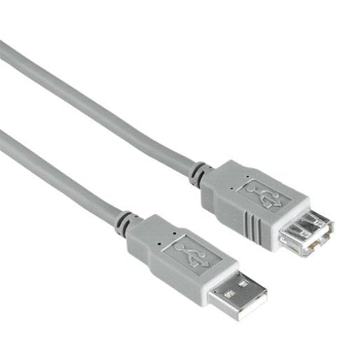Hama USB-Verlängerungskabel A-Stecker - A-Kupplung, 1.8 m, Grau