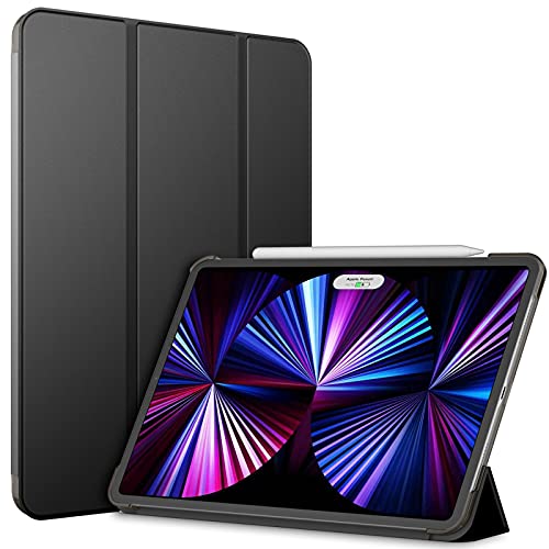 JETech Hülle Kompatibel iPad Pro 11 Zoll, Modelle 2021/2020, Kompatibel mit Pencil, Intelligent Abdeckung Schlafen/Wachen, Schwarz