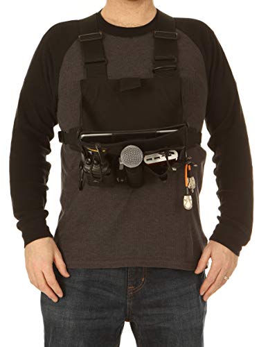 Gig Gear Two Hand Touch Tablet Chest Harnesss. Compatible with iPad/Galaxy/Surface - Rugged, Heavy Duty, Durable Case and Chest Pack (Devices Up to 10.2 Inch)
