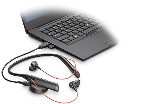 Plantronics Bluetooth-Stereo-Headset 'Voyager 6200 UC', USB-A Anschluss, Nackenbügel, Dynamische Stummschaltung, Active Noise Cancelling, Schwarz