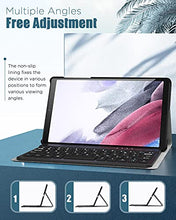 Laden Sie das Bild in den Galerie-Viewer, MoKo Tastatur Hülle Kompatibel mit Galaxy Tab A7 Lite 8,7 Zoll 2021(SM-T225/T220), PU Tablet Schutzhülle mit Abnehmbar Kabellos Tastatur QWERTY Layout, Schwarz
