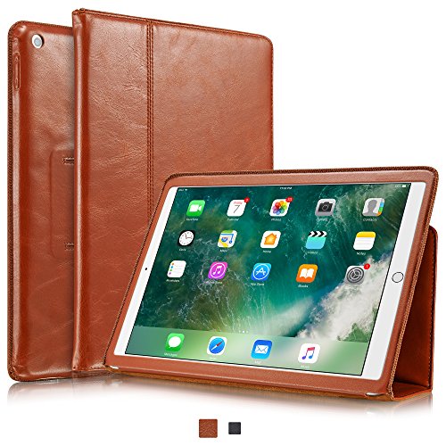 KAVAJ Lederhülle Berlin geeignet für Apple iPad 8 iPad 7 2020/2019 10.2" Hülle Echtleder Case Cognac-Braun aus echtem Leder mit Stand und Auto Schlaf/Aufwachen Funktion. Dünnes Smart-Cover Schutzhülle