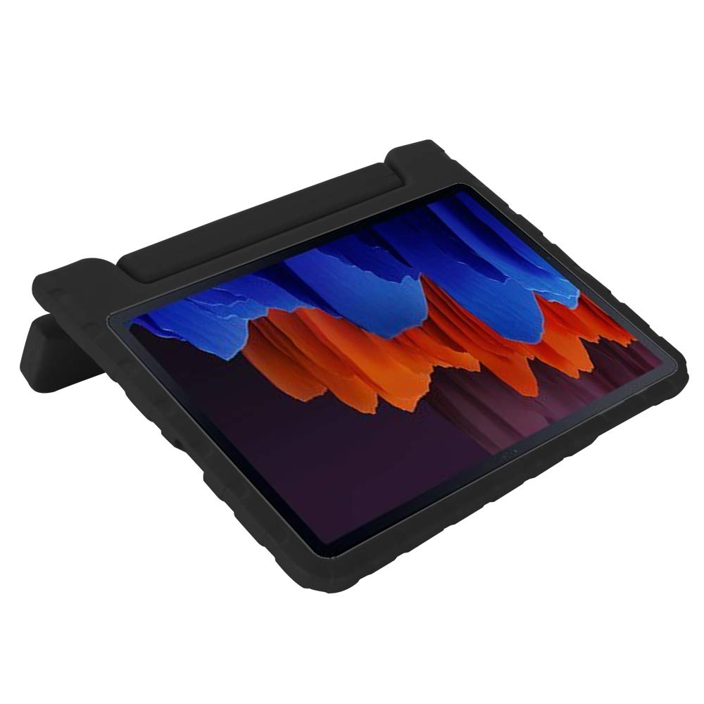 Die Schutzhülle für Kinder ist geeignet für Samsung Galaxy Tab S7 + Plus T970 / T975 Schutzhülle für Tablet, leicht, EVA, stoßabsorbierend und mit Griff (schwarz)