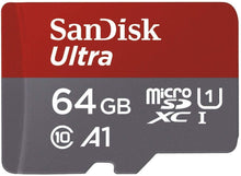 Laden Sie das Bild in den Galerie-Viewer, SanDisk Ultra 64GB MicroSDXC Speicherkarte + SD-Adapter mit A1 App-Leistung bis zu 100 MB/s, Klasse 10, U1