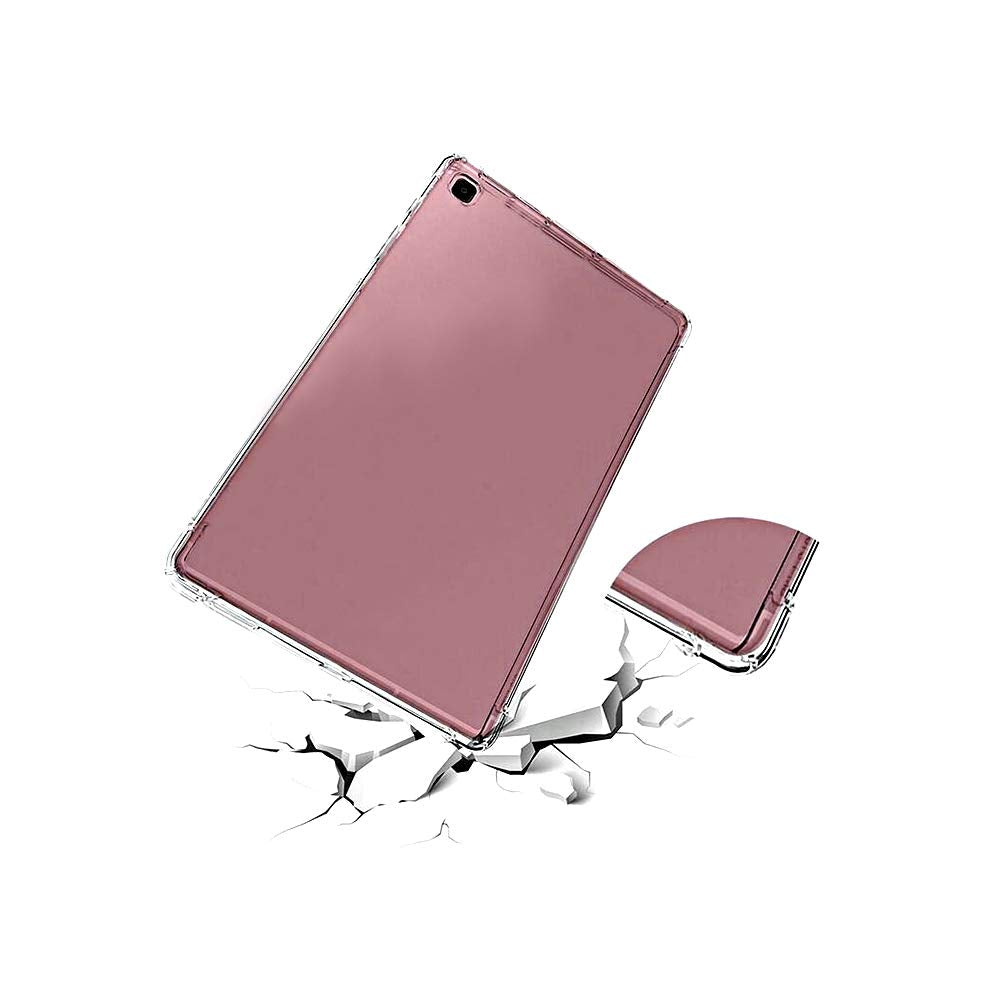 SDTEK Schutzhülle Kompatibel mit Samsung Galaxy Tab S6 Lite Extra Schutz Gel Bumper Soft Silikon Klar