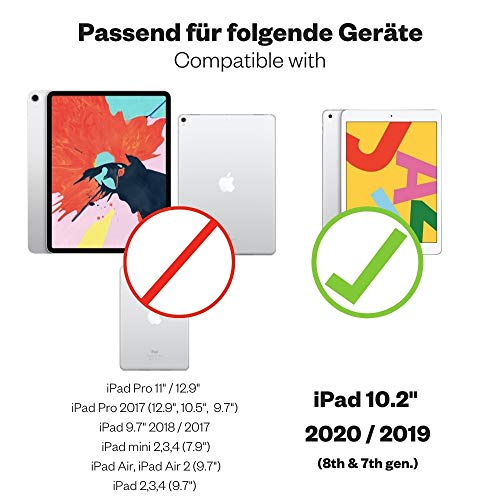 KAVAJ Lederhülle Berlin geeignet für Apple iPad 8 iPad 7 2020/2019 10.2" Hülle Echtleder Case Cognac-Braun aus echtem Leder mit Stand und Auto Schlaf/Aufwachen Funktion. Dünnes Smart-Cover Schutzhülle