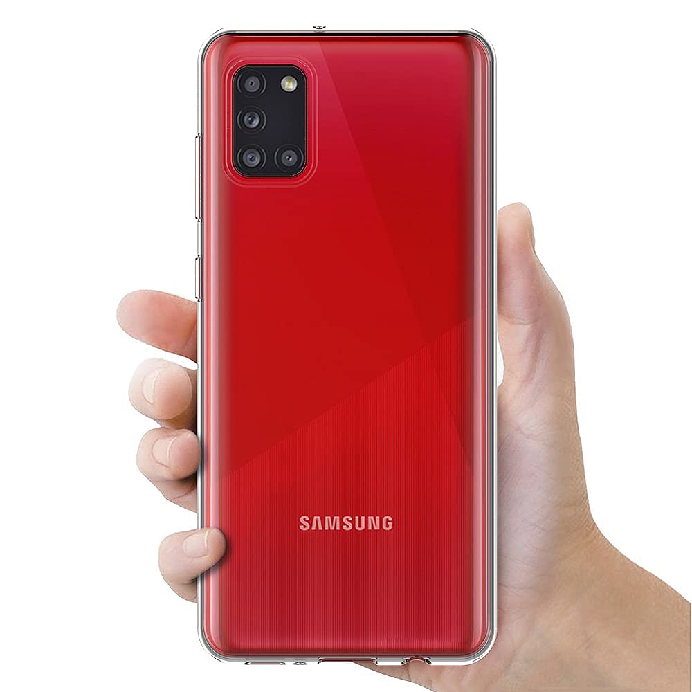 AICEK Hülle Compatible für Samsung Galaxy A31 Transparent Silikon Schutzhülle für Samsung A31 Case Clear Durchsichtige TPU Bumper Galaxy A31 Handyhülle (6,4 Zoll)