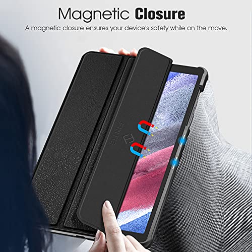 Fintie Slim Case for Samsung Galaxy Tab A7 Lite 8.7 inch 2021 Model (SM-T220/T225/T227), Ultra Thin Lightweight Hard Back Shell Tri-Fold Stand Cover, Black