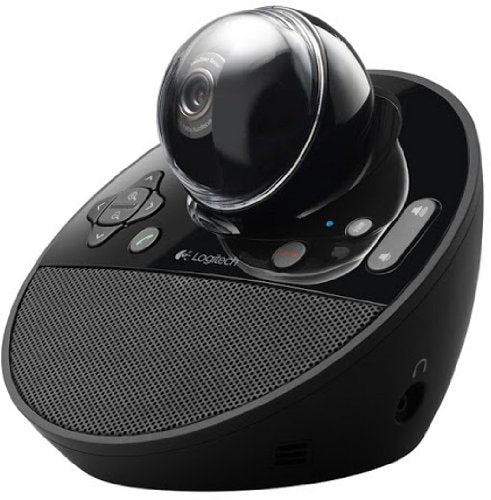 Logitech BCC950 Videokonferenz-Webcam mit Freisprecheinrichtung, HD 1080p, 180°Blickfeld, Breitbandaudio, Motorisierte Kamera, Multidirektionaler Lautsprecher, Für 1-4 Personen, PC/Mac - Schwarz