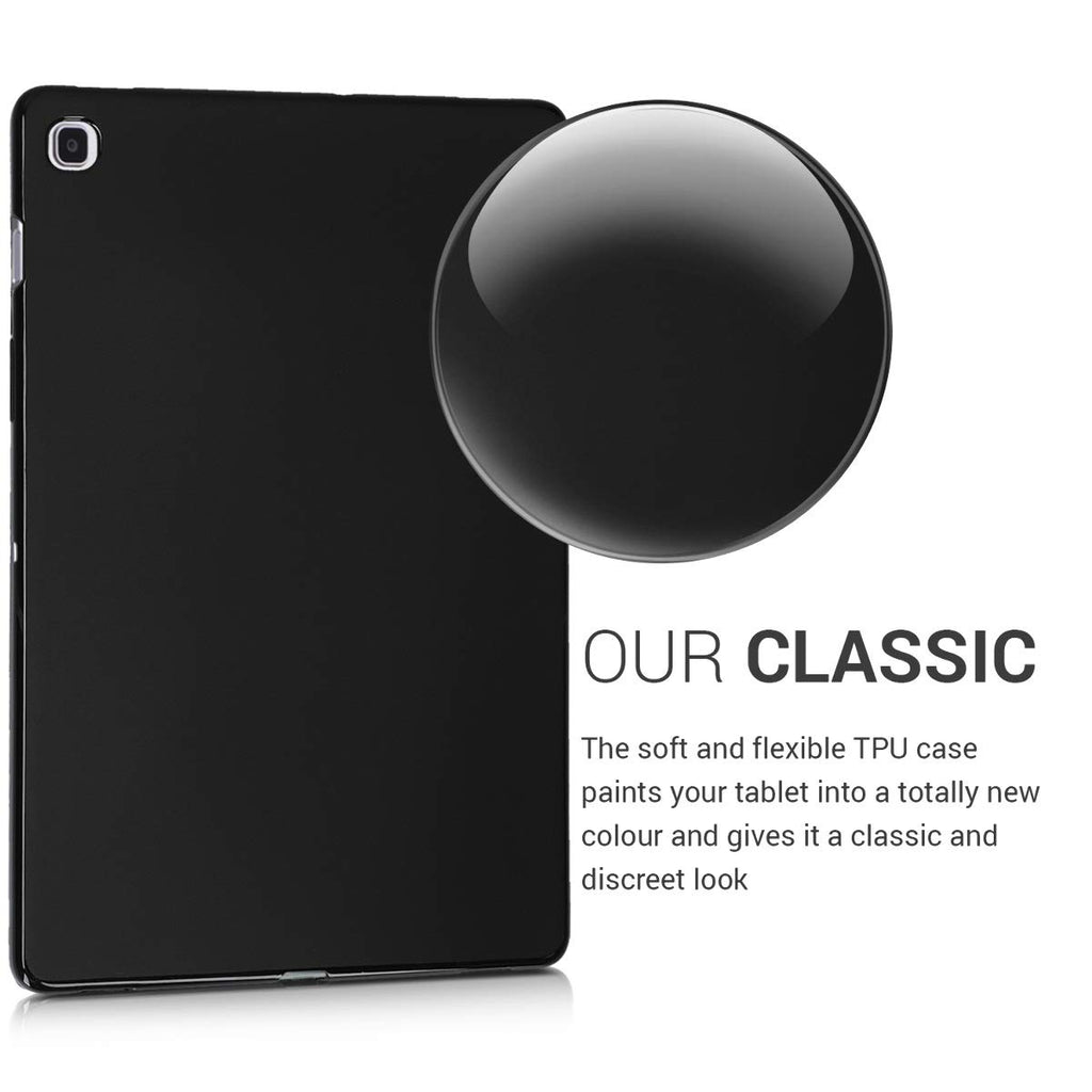 kwmobile Hülle kompatibel mit Samsung Galaxy Tab S5e - Silikon Tablet Cover Case Schutzhülle Schwarz matt